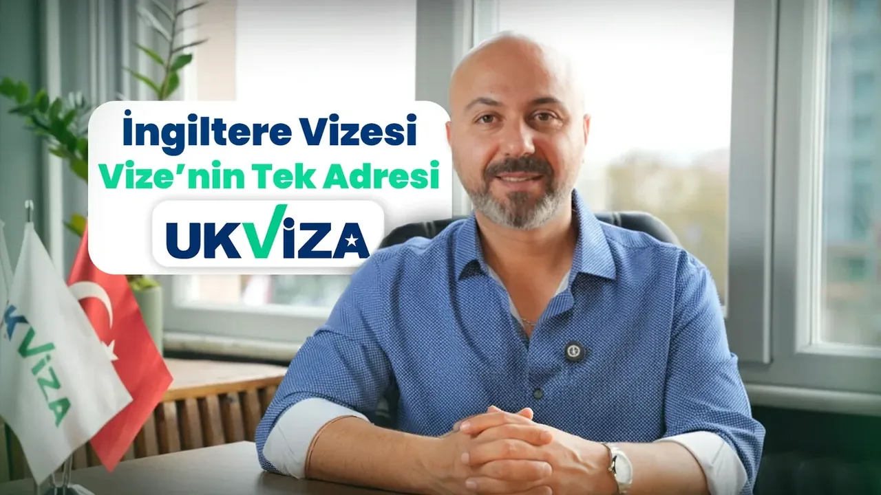 İngiltere vizesi — pasaport, bavul ve Londra silueti